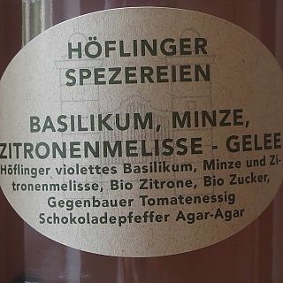Höflinger Spezereien 2017, Höflinger Basilikum/Minze/Zitronenmelisse
