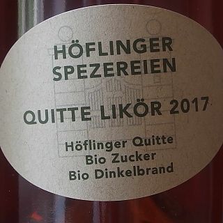 Höflinger Spezereien 2017, Höflinger Quittenlikör - Dinkelbrand